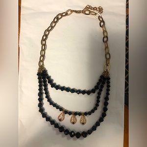 Elegant 3 layered black necklace.